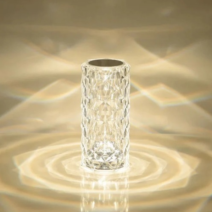 LED Crystal Rose Night Light Table Lamp