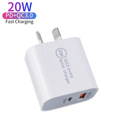 20W QC3+ PD Quick Charger USB + Type C